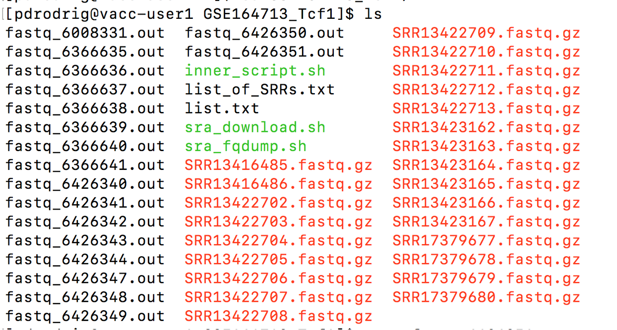 STDOUT files